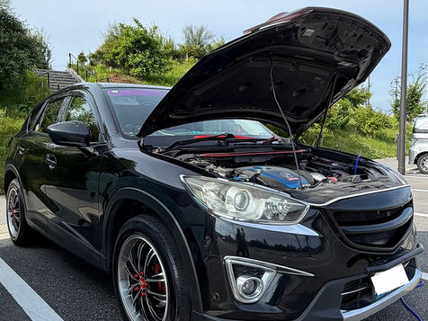新潟県-マツダ CX-5 SKYACTIV-D・SH-VPTS型水素ガスカーボンクリーニング施工実施