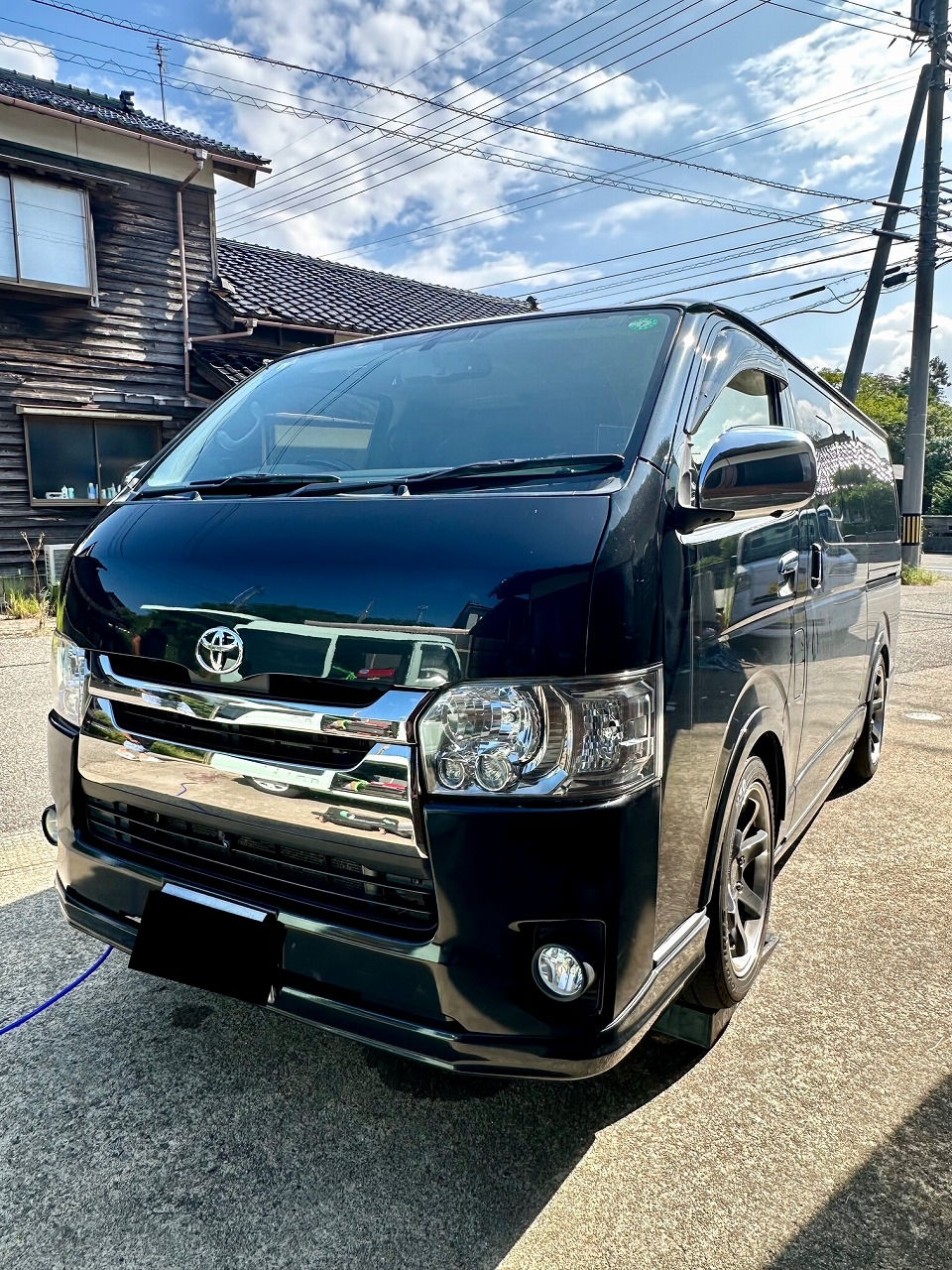石川県 トヨタ-ハイエース・1KD-FTV型水素ガスカーボンクリーニング施工実施