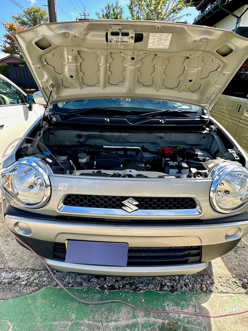 【民宿はまなす お披露目会】様出店-静岡県 スズキ ハスラー・R06A型 水素ガスカーボンクリーニング施工実施