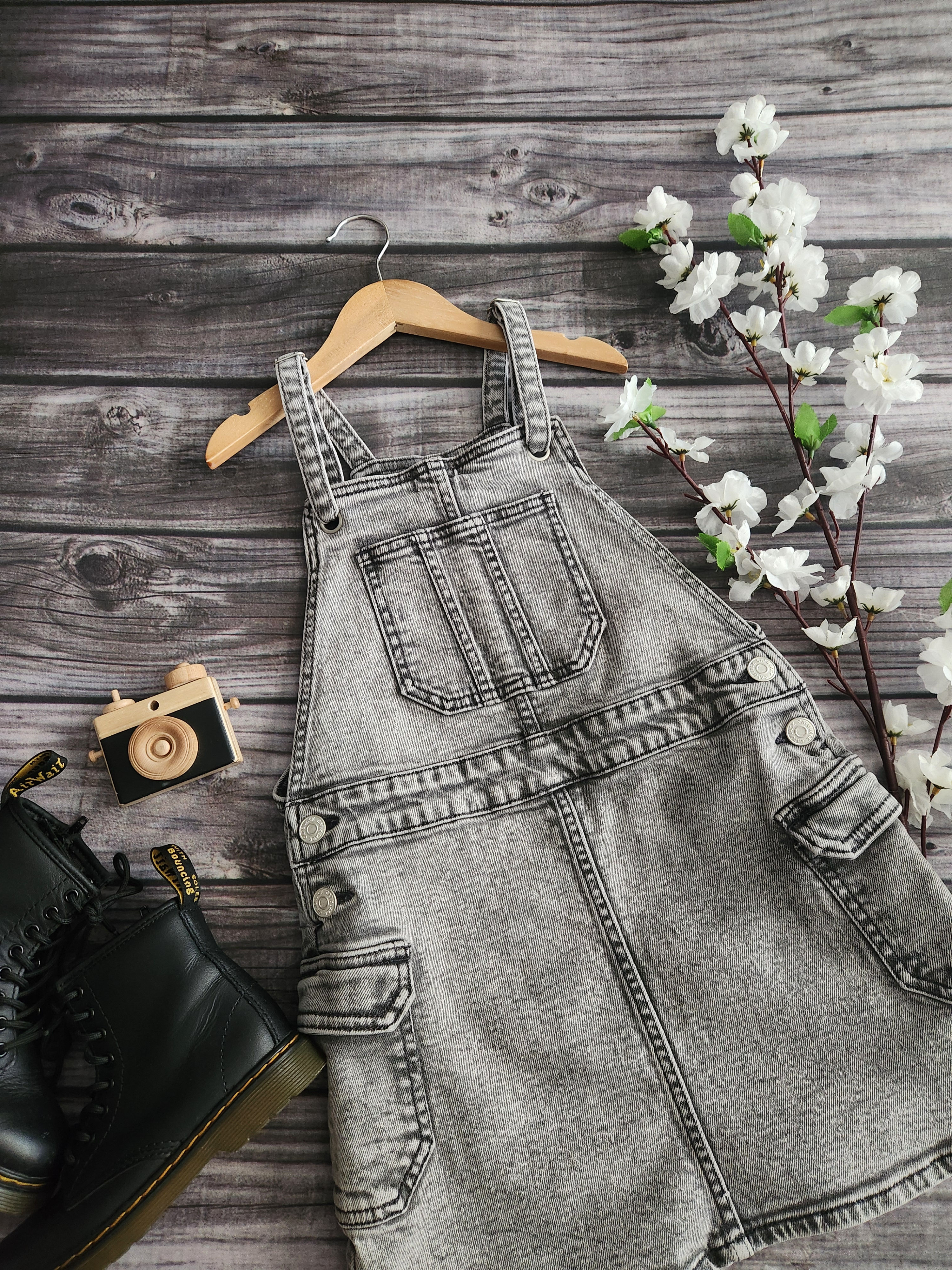 Cat + Jack Denim Jumper Dress Sz 6-7 