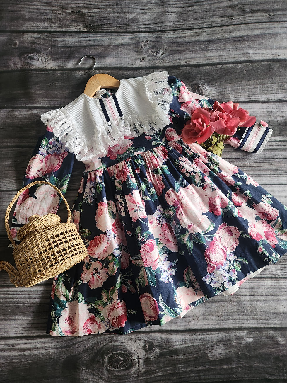 Thumbnail: Vintage Kotton Kandi Floral Crinolin Dress Sz 4