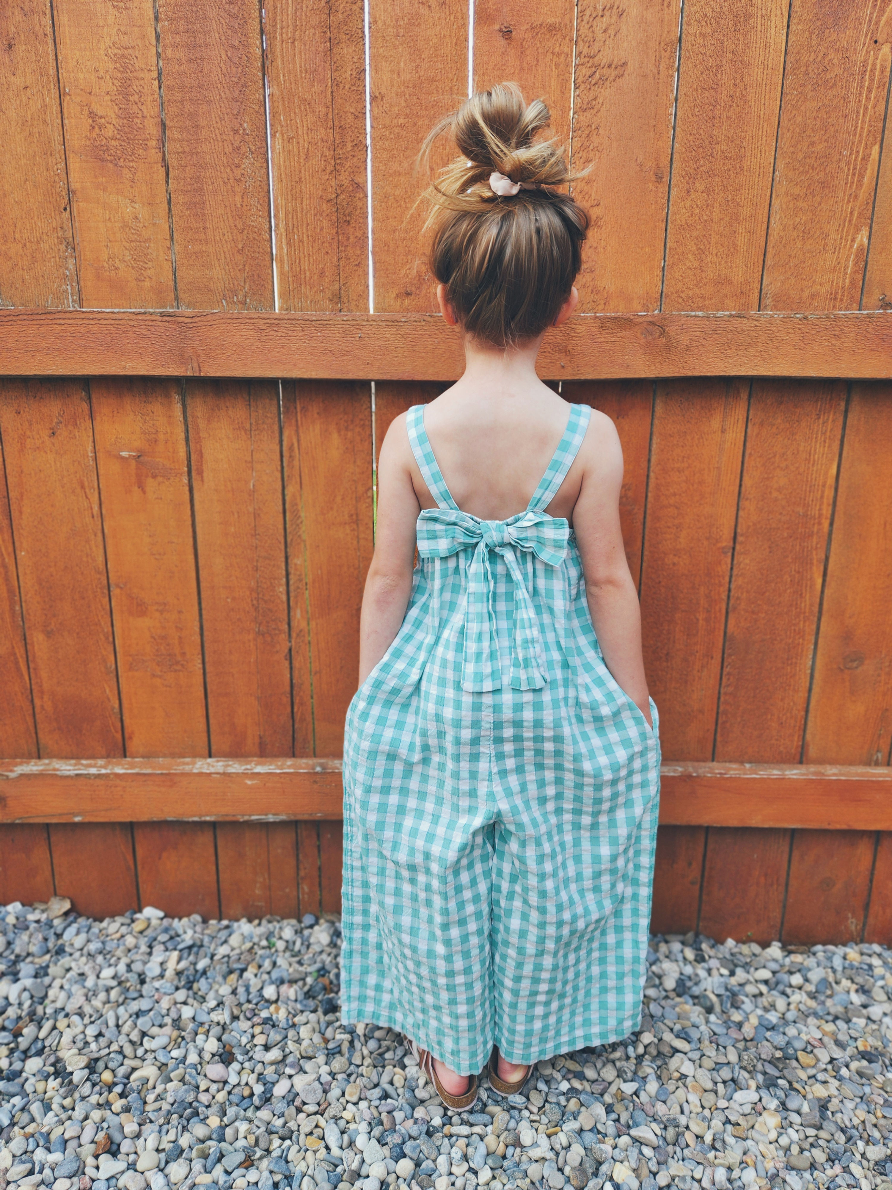 Nordstrom Gingham Wide Leg Romper Sz 8