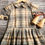 Thumbnail: Drop Waist Plaid Collared Dress Sz 2