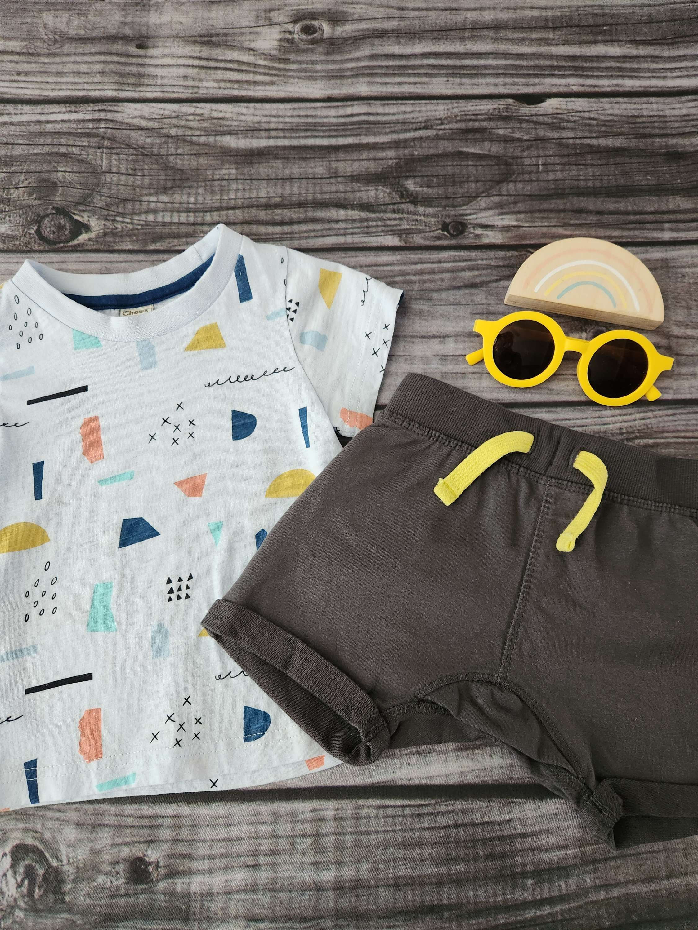 Cheek Tee + TJX Harem Shorties 6M-9M 