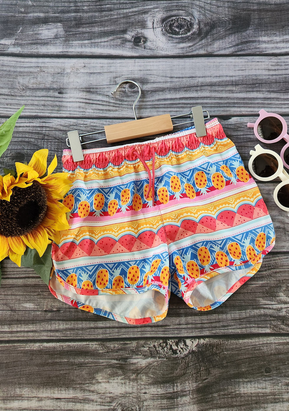 Thumbnail: Zara Pineapple Watermelon Water Shorts Sz 6-7