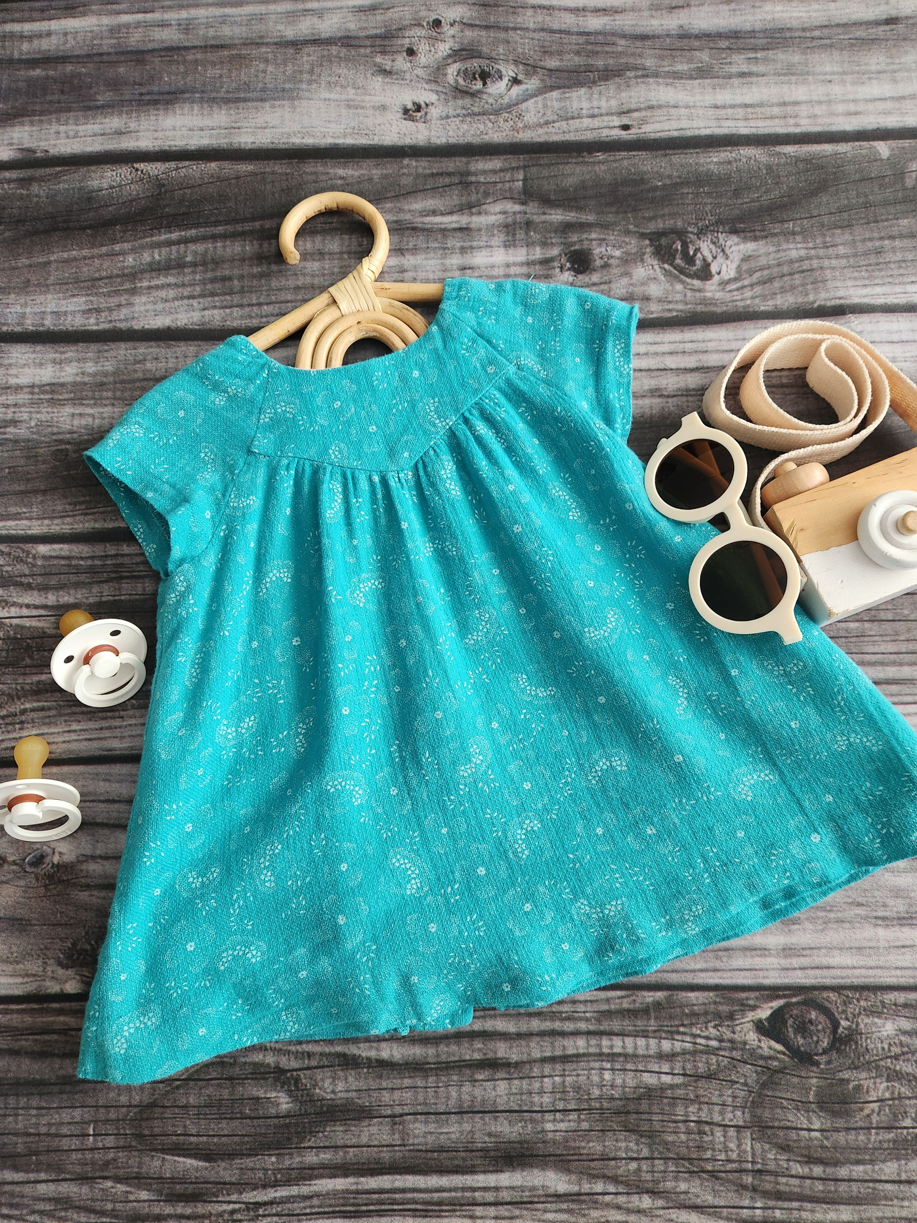 Zara Button Up Back Peplum Sz 9M-12M 