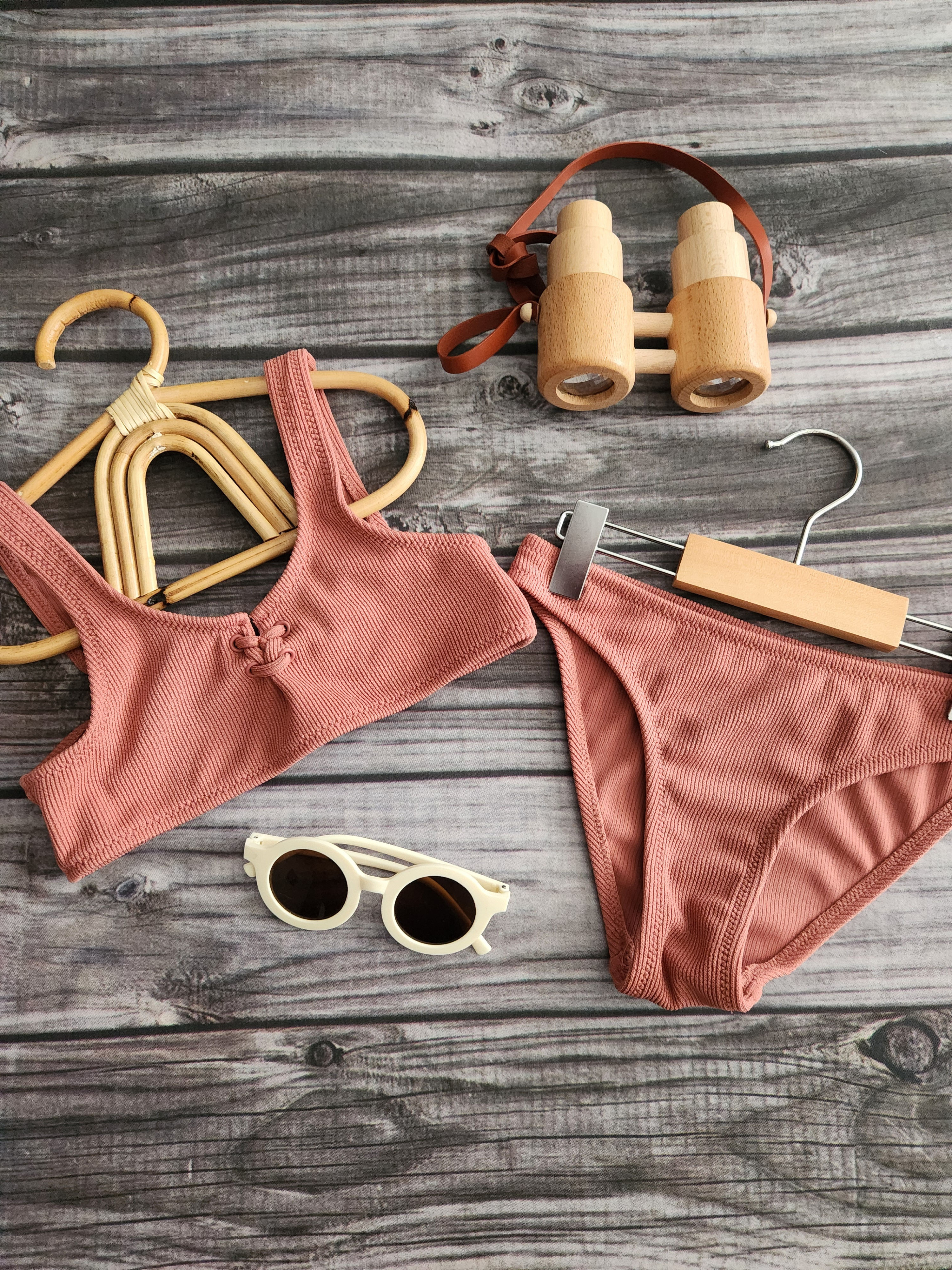 Zara Ribbed Two Piece Swimsuit Sz 8-9 