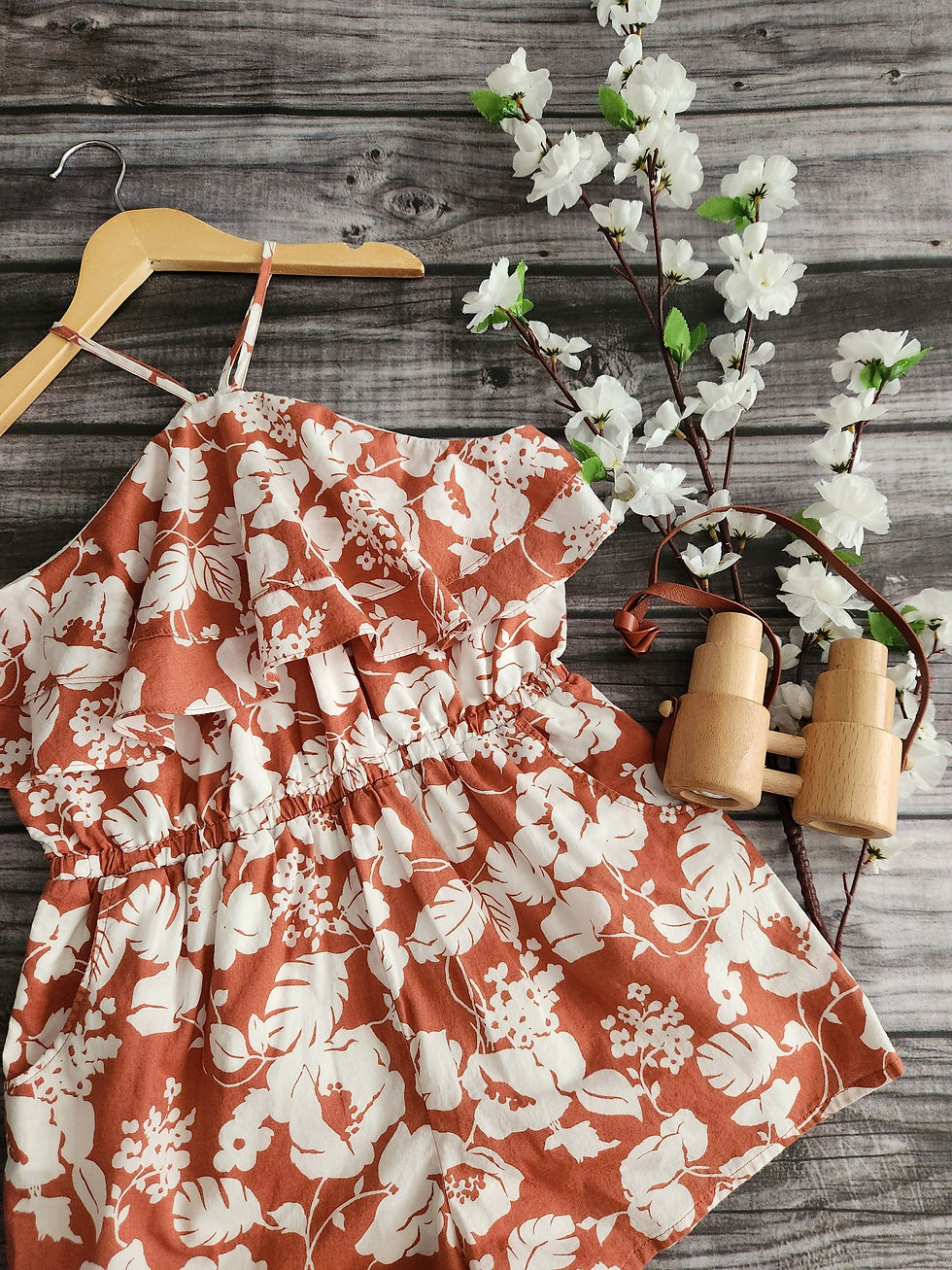 Thumbnail: Janie + Jack Paradise Floral Romper Sz 8