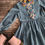 Thumbnail: M+S Denim Floral Embroidered Dress Sz 5-6 