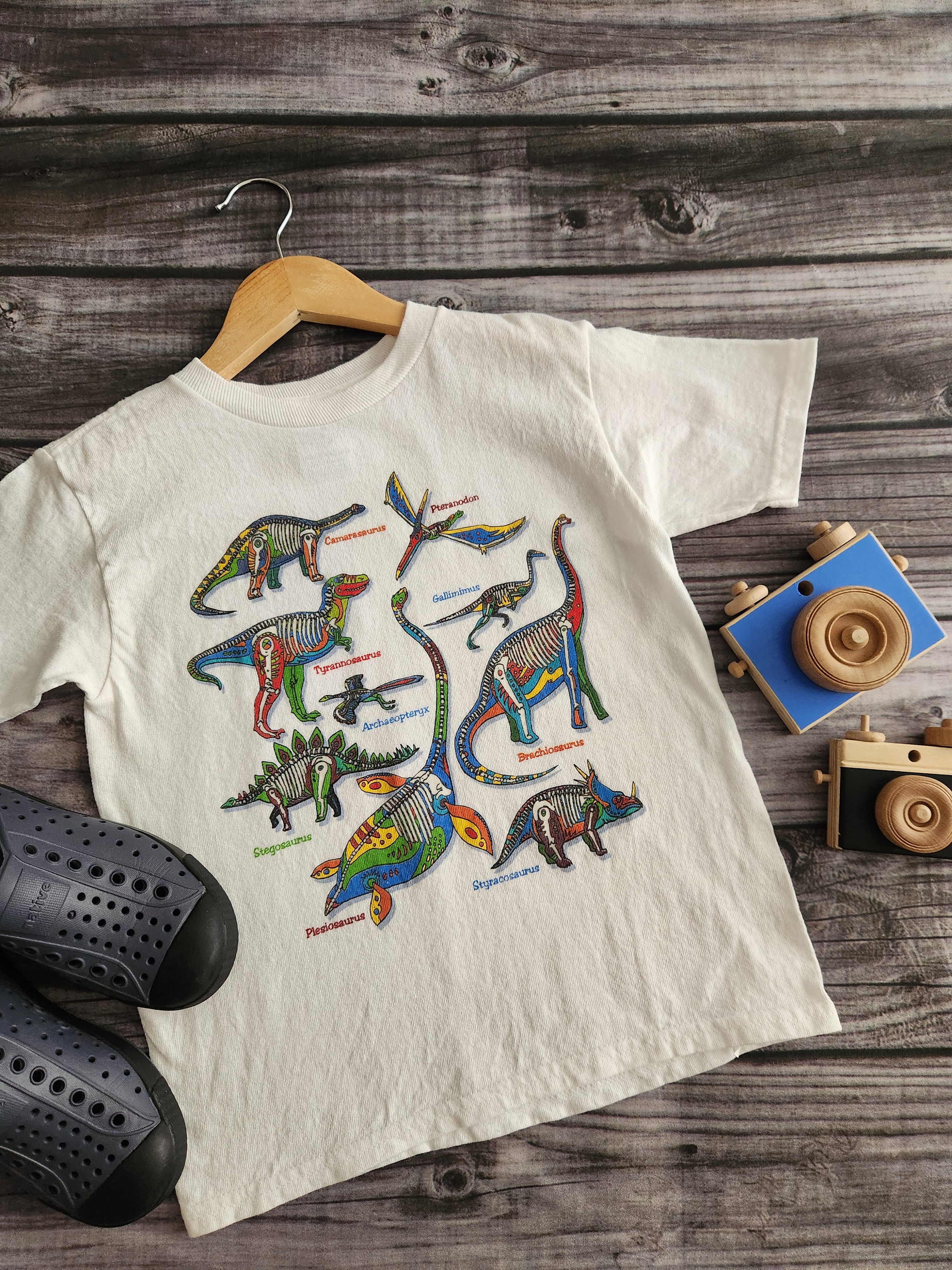 Dino Skeleton Tshirt Sz 4