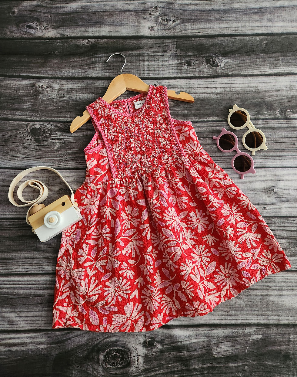 Thumbnail: Zara Floral Textured Tunic Sz 5 Dress for 3-4 