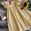 Thumbnail: Little Miss Gingham Flutter Sleeve Dress New Sz 8