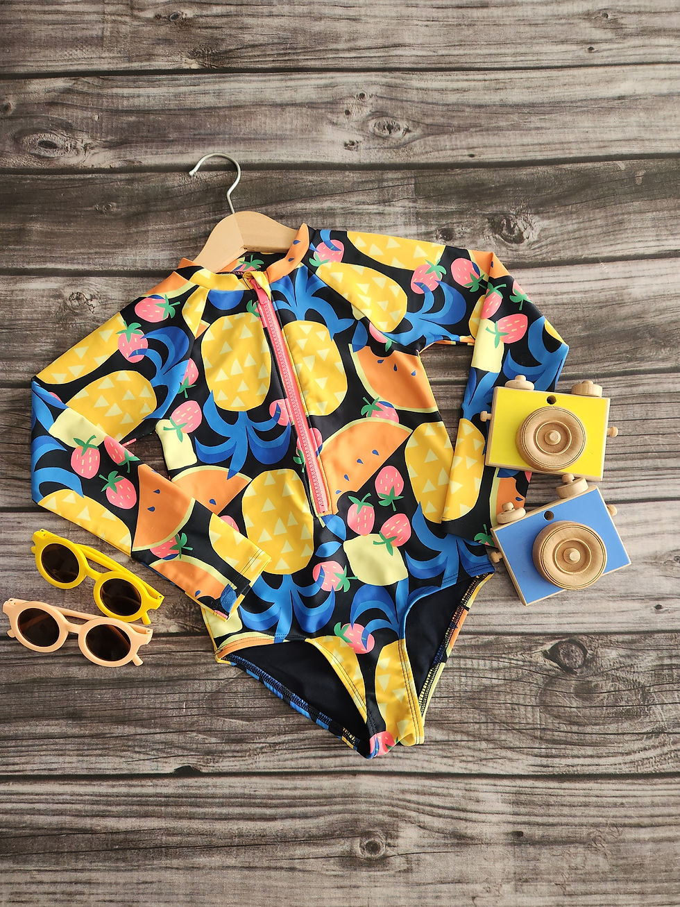 Thumbnail: Old Navy Fruit Pattern Rashguard Sz 5T
