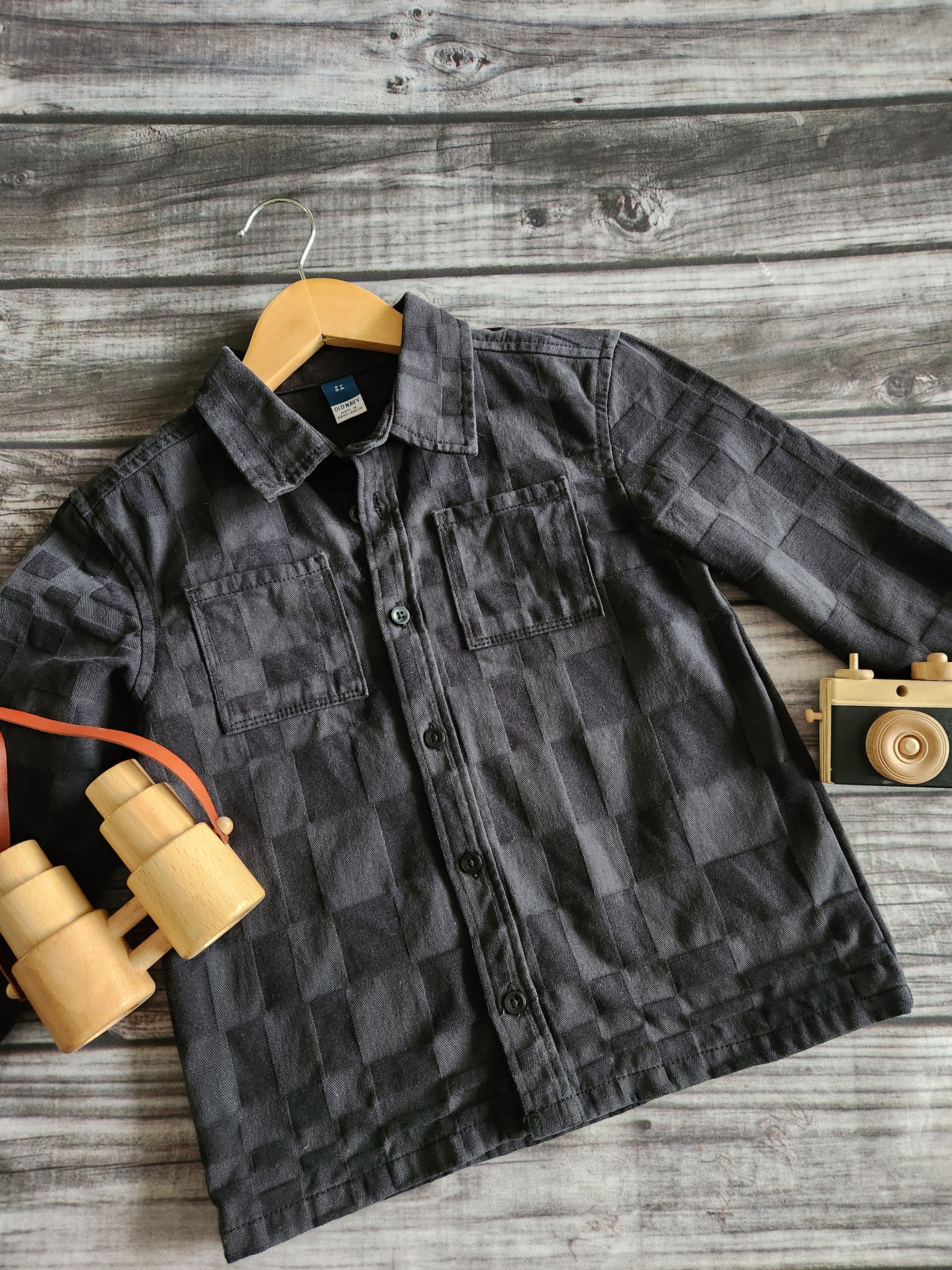 Old Navy Long Sleeve Twill Pocket Shirt Sz 5T