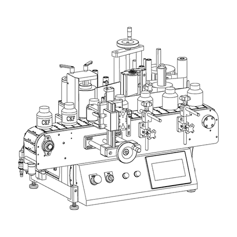 Desktop Fixed-Position Round Bottle Labeling Machine CKF-530A