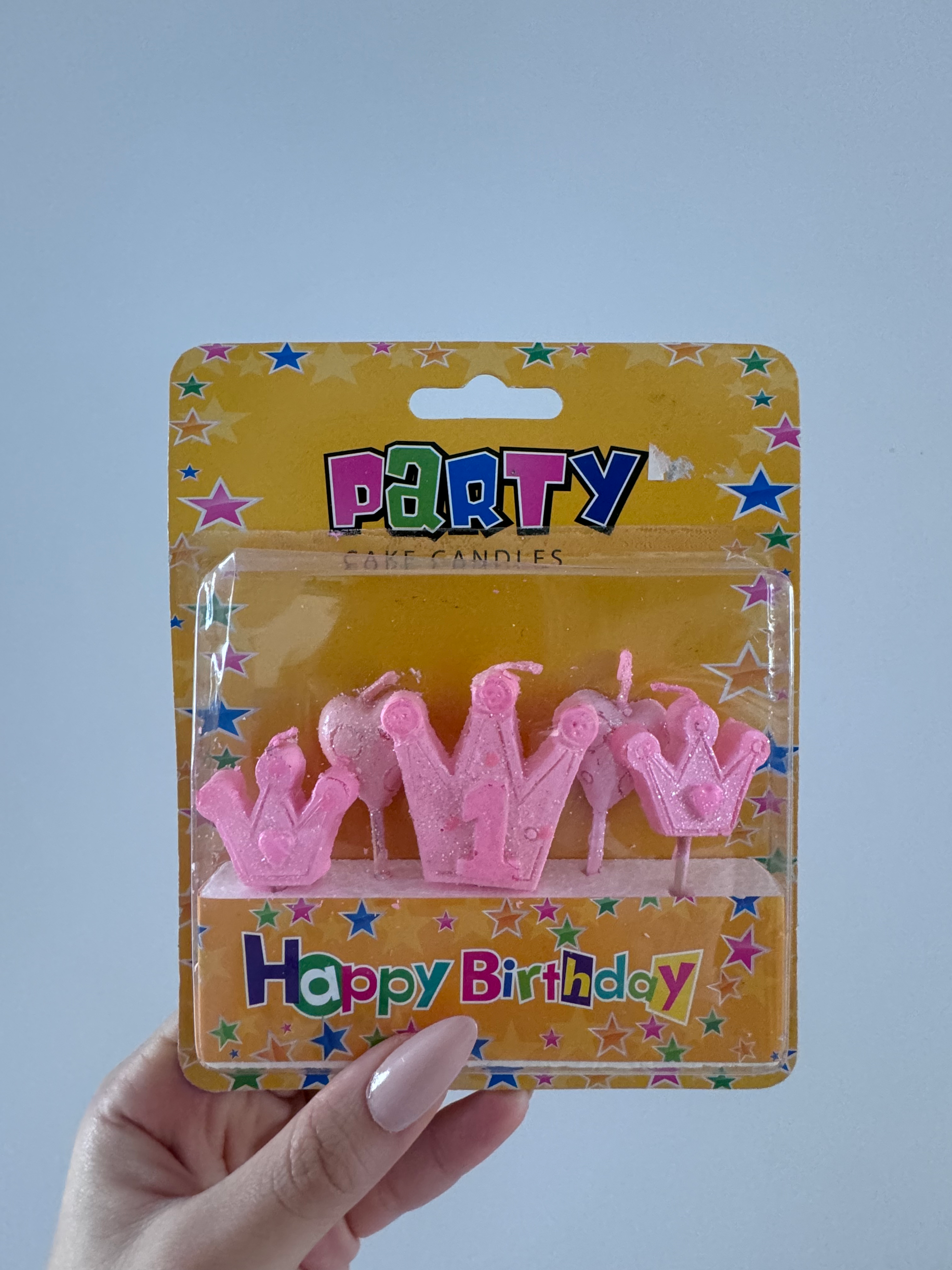 Pembe 1 Yaş Mum