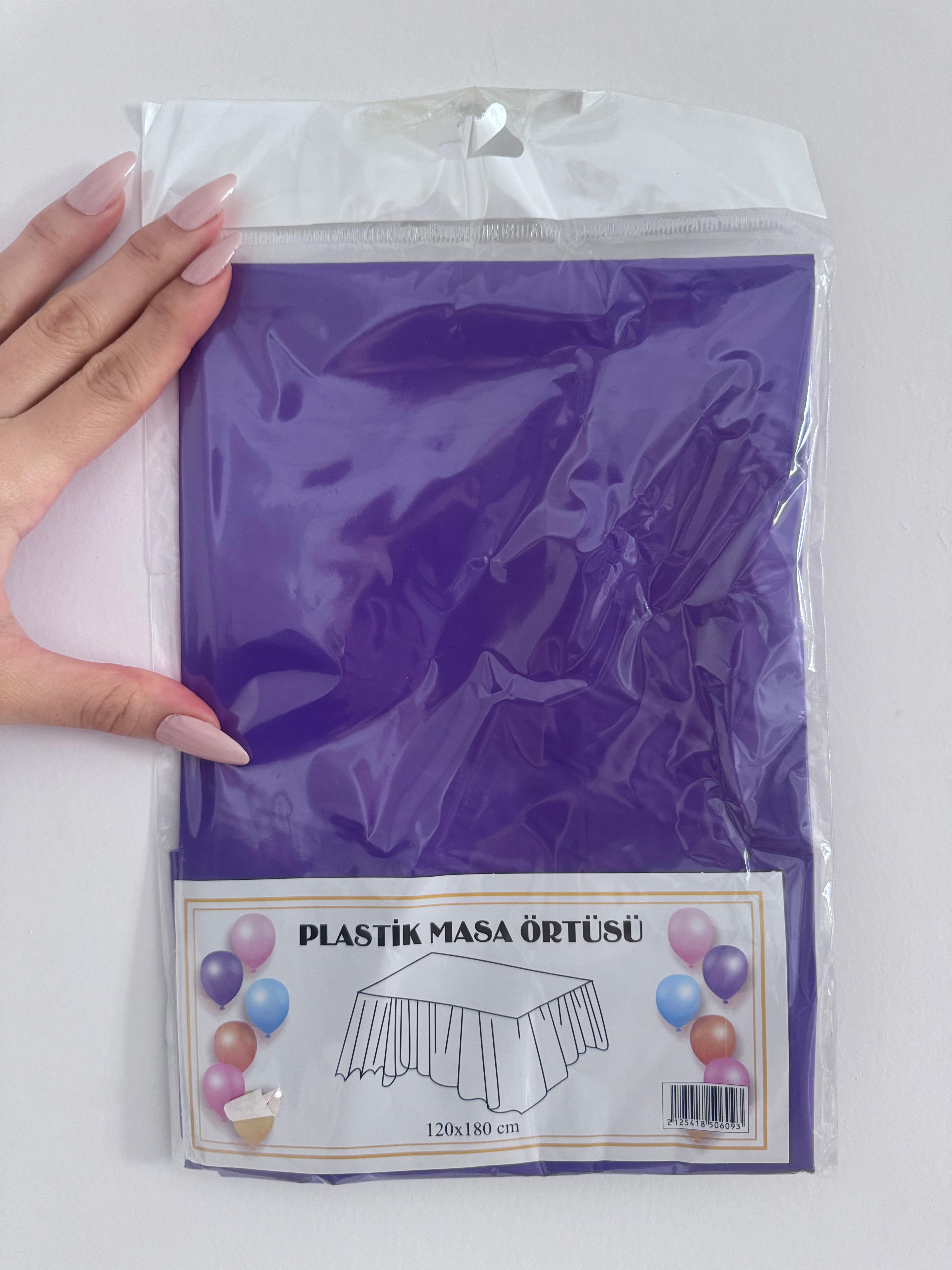 Mor Plastik Masa Örtüsü 120x180cm