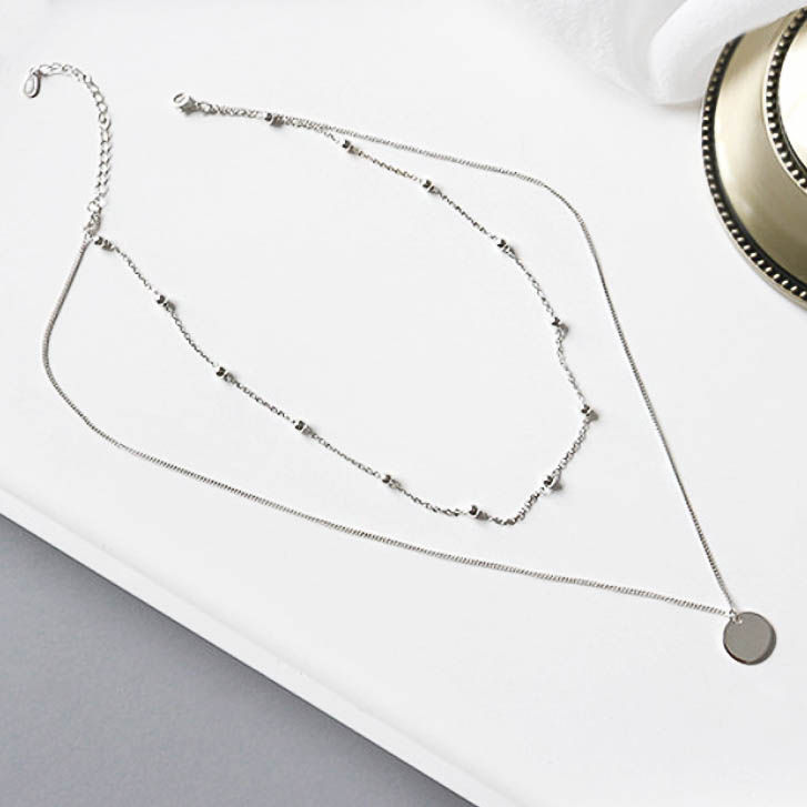 Miniature : CHAINE PENDENTIF DOUBLE PERLE CHOKER