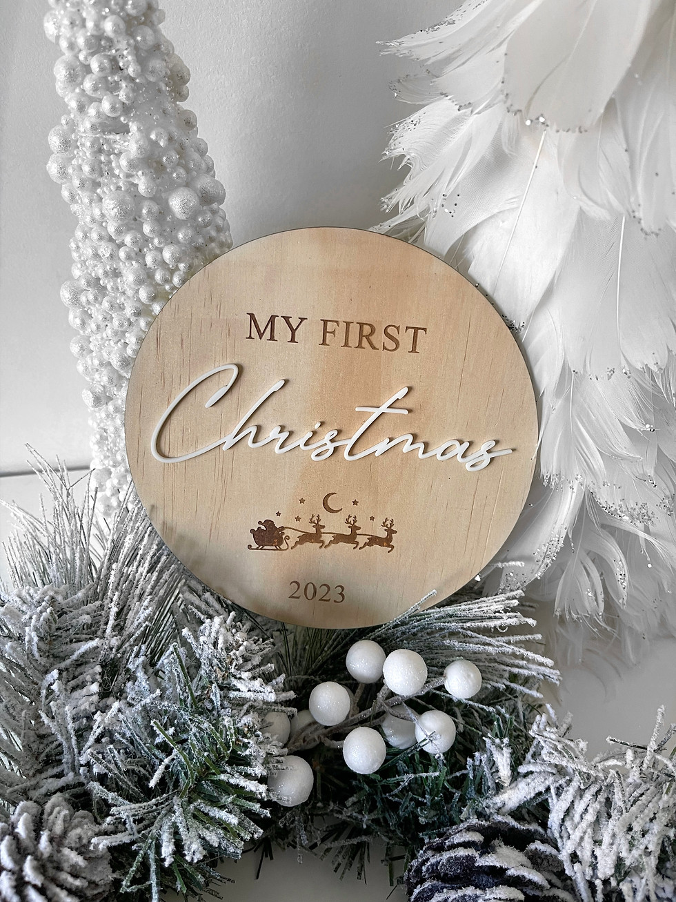 Thumbnail: Edited 'My First Christmas' Plaques