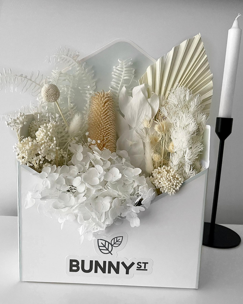Thumbnail: Edited Envelope Box + Preserved Floral Arrangement