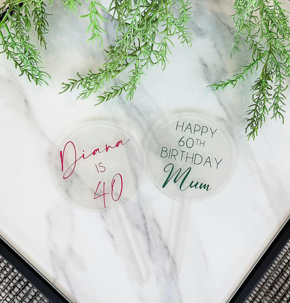 Thumbnail: Edited Acrylic Paddle Cake Toppers
