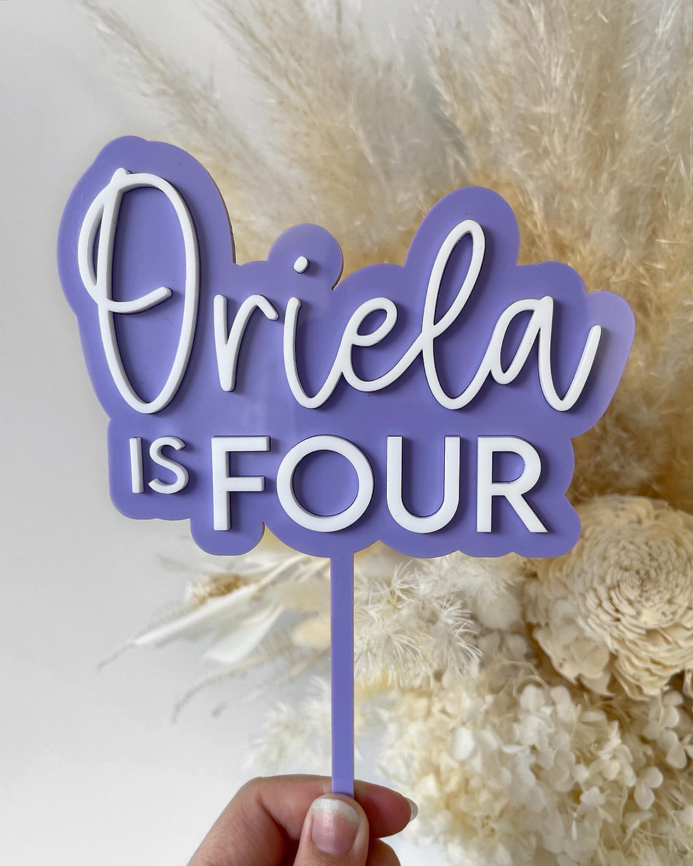 Thumbnail: Edited Layered Acrylic Cake Topper