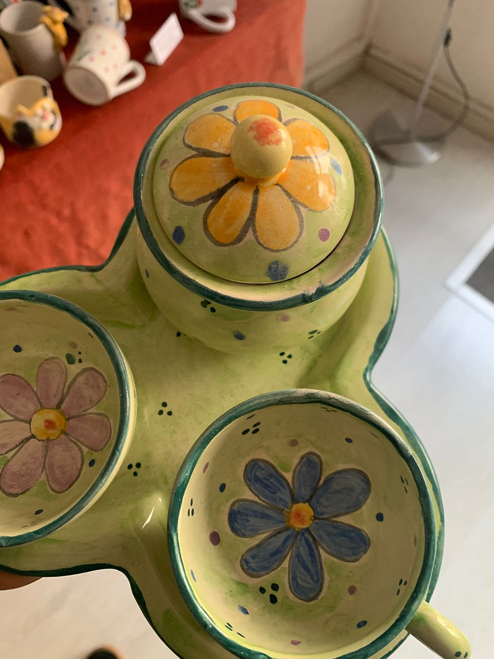 Miniatura: Set 2 tazzine più zuccheriera 