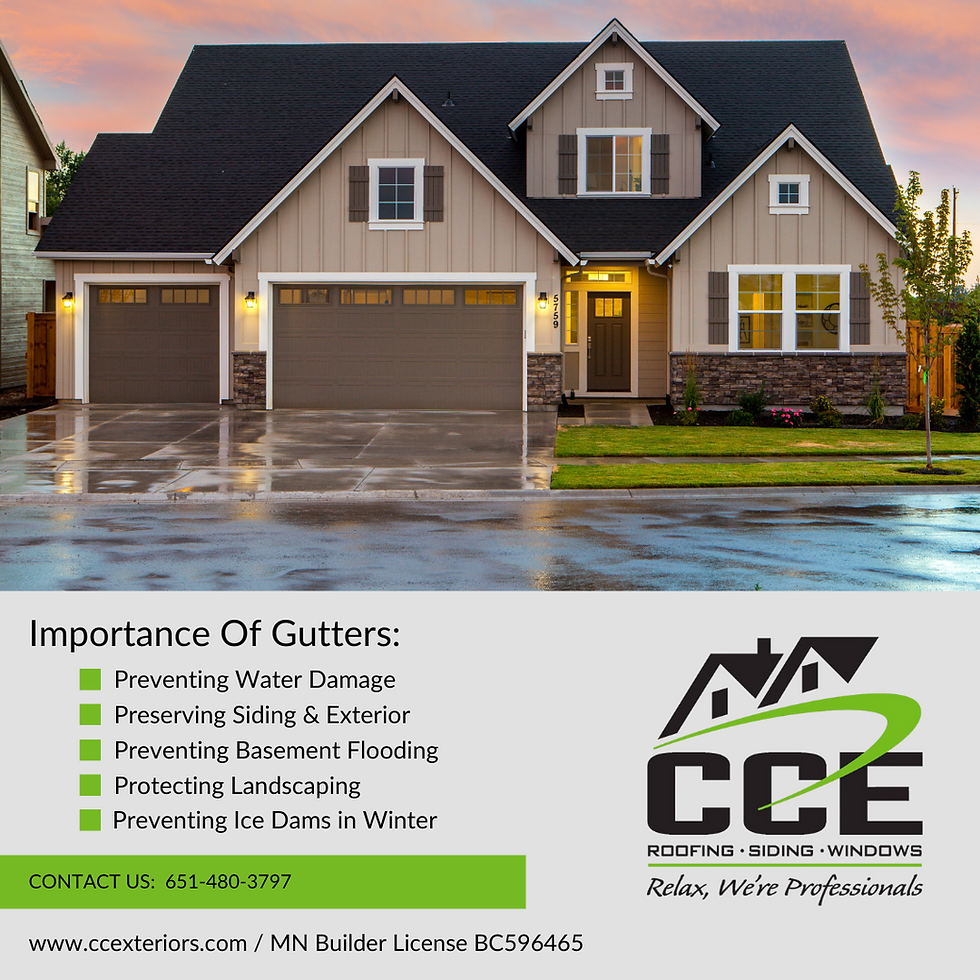 a graphic with the importance of gutter to a home