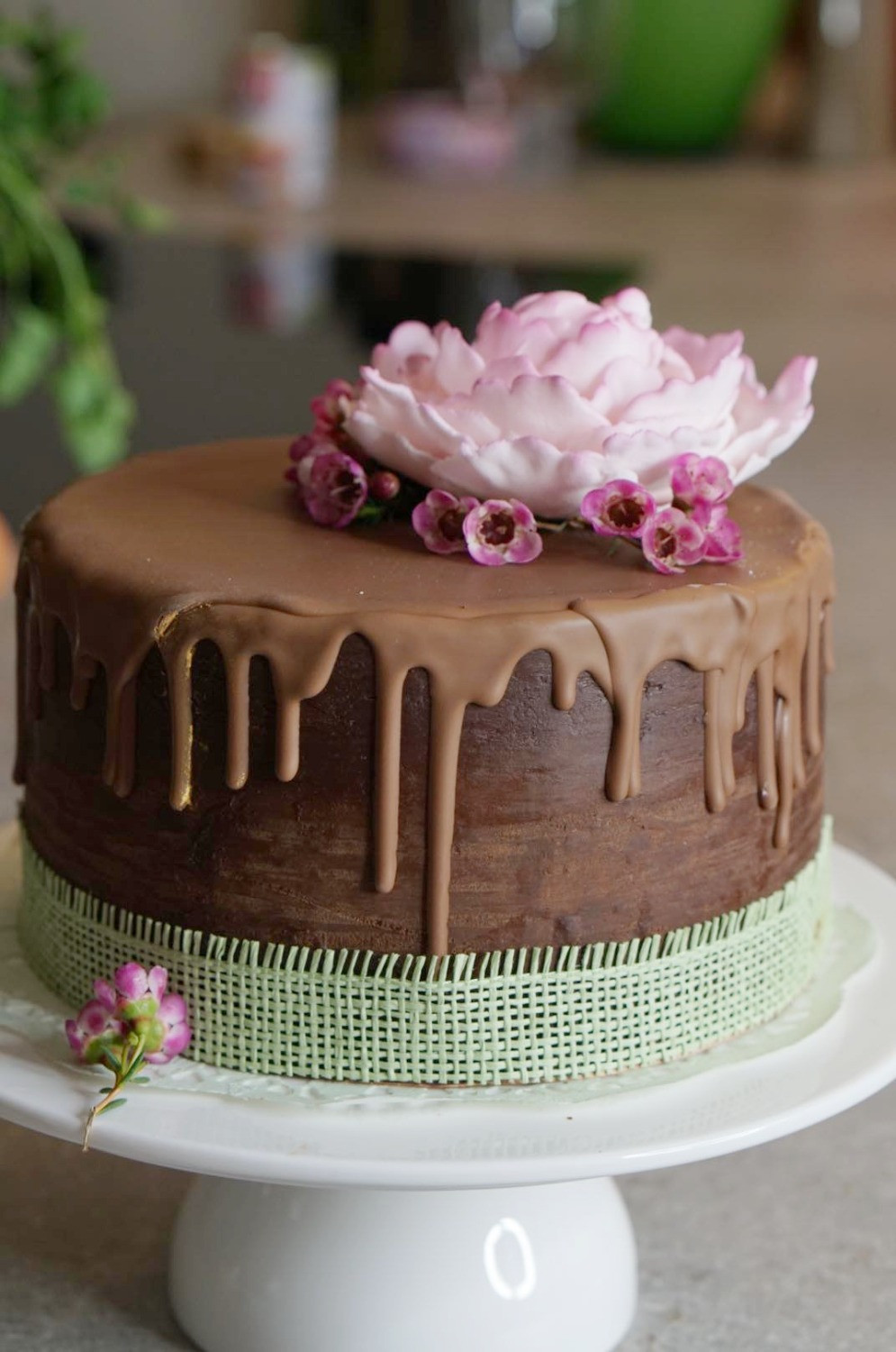 Pfingstrosen Fondant Torte 2