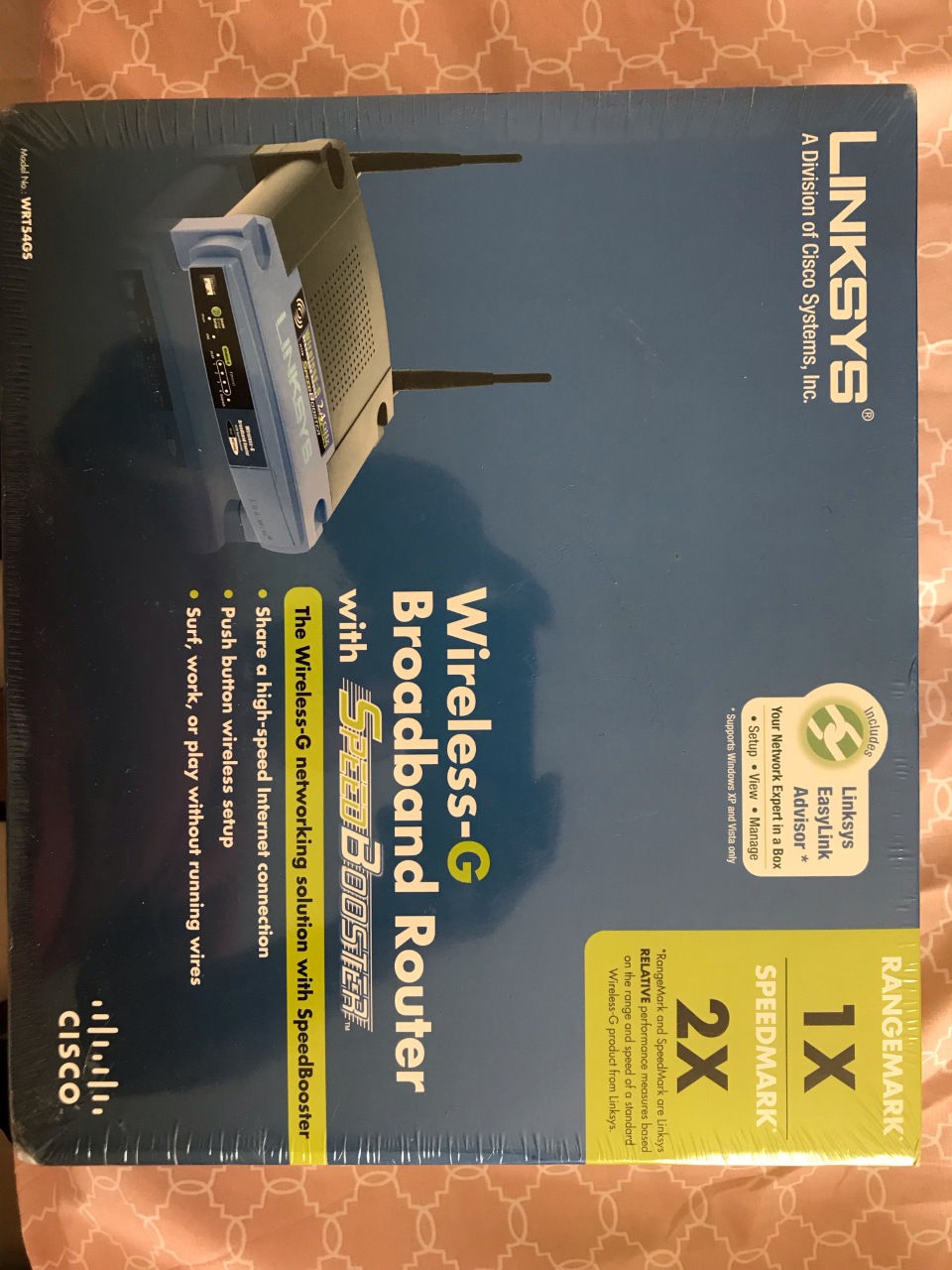 Router linksys inalambrico wrt54gs con speedbooster