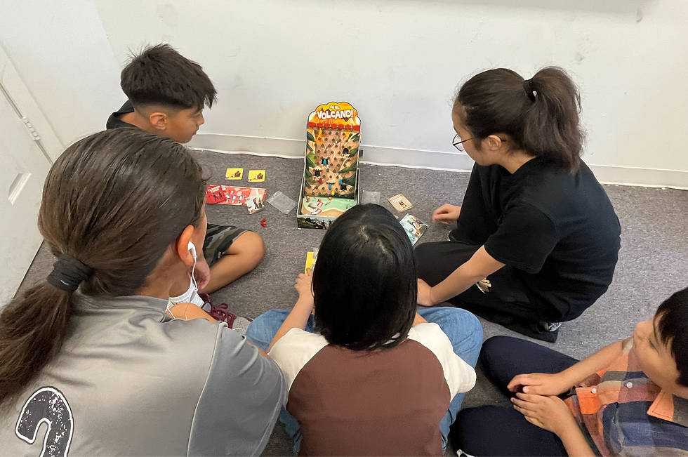 Success Prep's shining stars playing interactive games to enhance social skills and problem solving skills