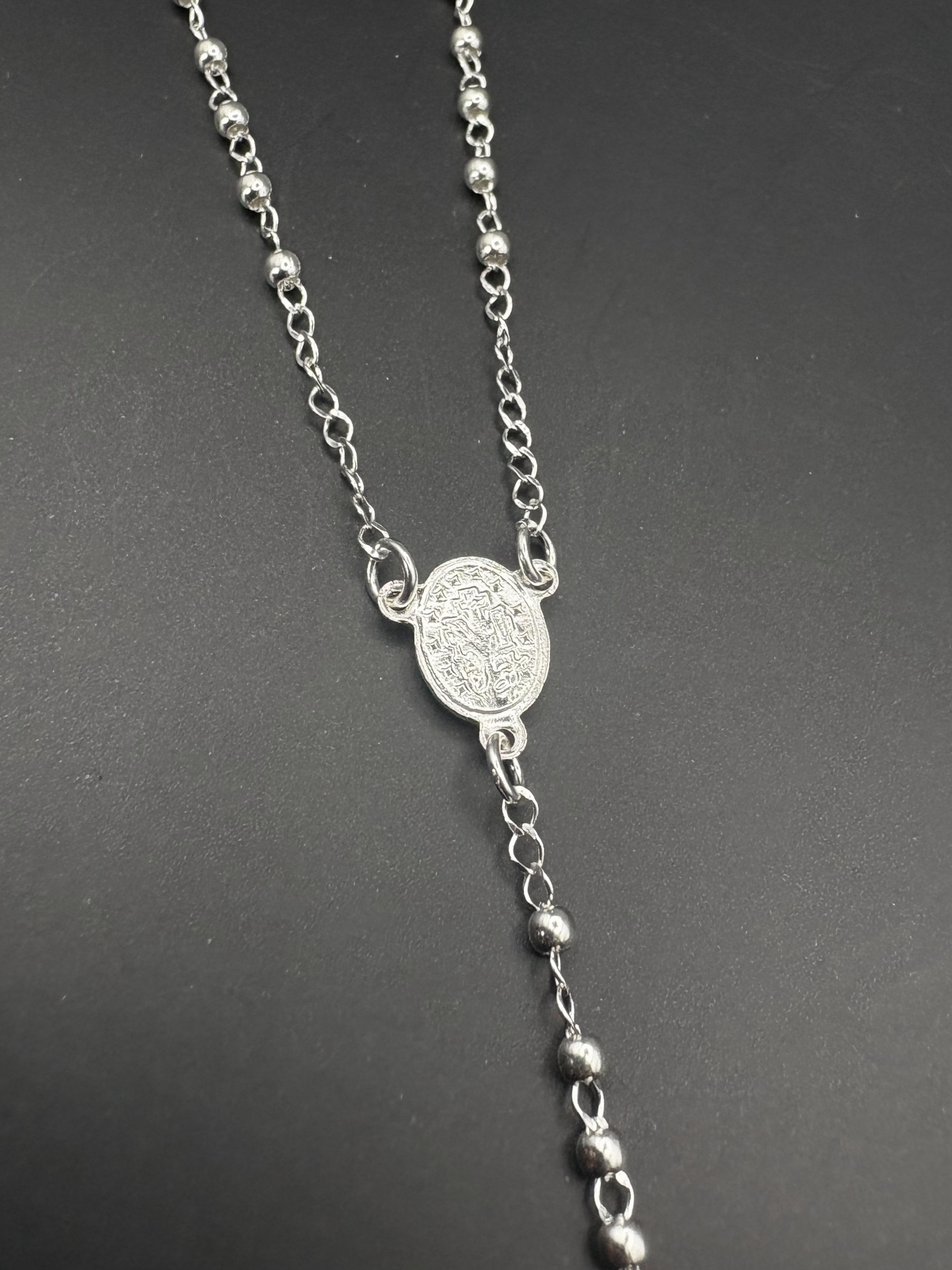 ROSARIO VIRGEN MILAGROSA 4.7GR / LARGO 45CM / PLATA