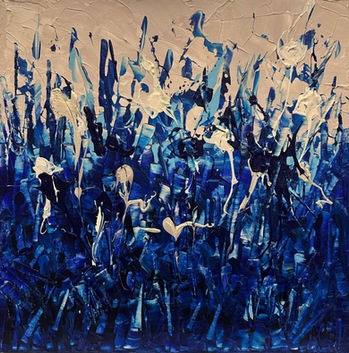 Le meilleur 16x16 de la collection Réflexion par Aro artiste peintre est une Œuvre abstraite contemporaine de l'artiste peintre québécois Aro, une artiste à découvrir