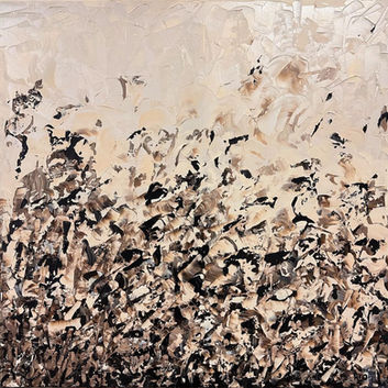 Vibrations profondes 36x36 de la collection Inspire par Aro artiste peintre est une Œuvre abstraite contemporaine de l'artiste peintre québécois Aro, une artiste à découvrir