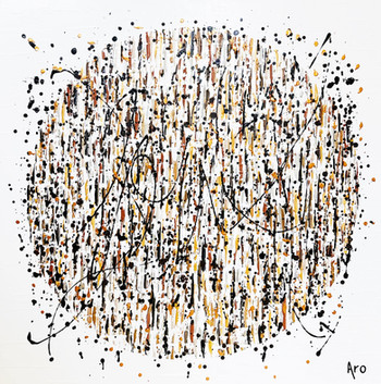 See me like you do 40x40 de la collection Pure par Aro artiste peintre est une Œuvre abstraite contemporaine de l'artiste peintre québécois Aro, une artiste à découvrir.