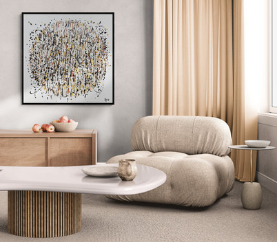 See me like you do 40x40 de la collection Pure par Aro artiste peintre est une Œuvre abstraite contemporaine de l'artiste peintre québécois Aro, une artiste à découvrir.