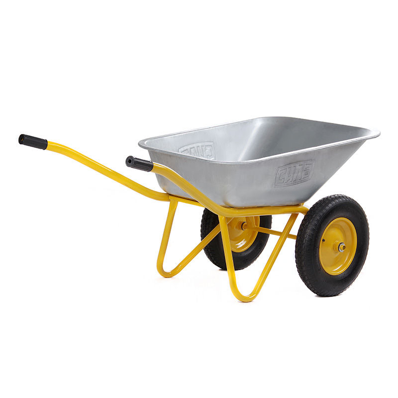 Прев'ю: Тачка садово-будівельна двоколісна 85л, 200кг, колеса пневмо 4х8'' СИЛА