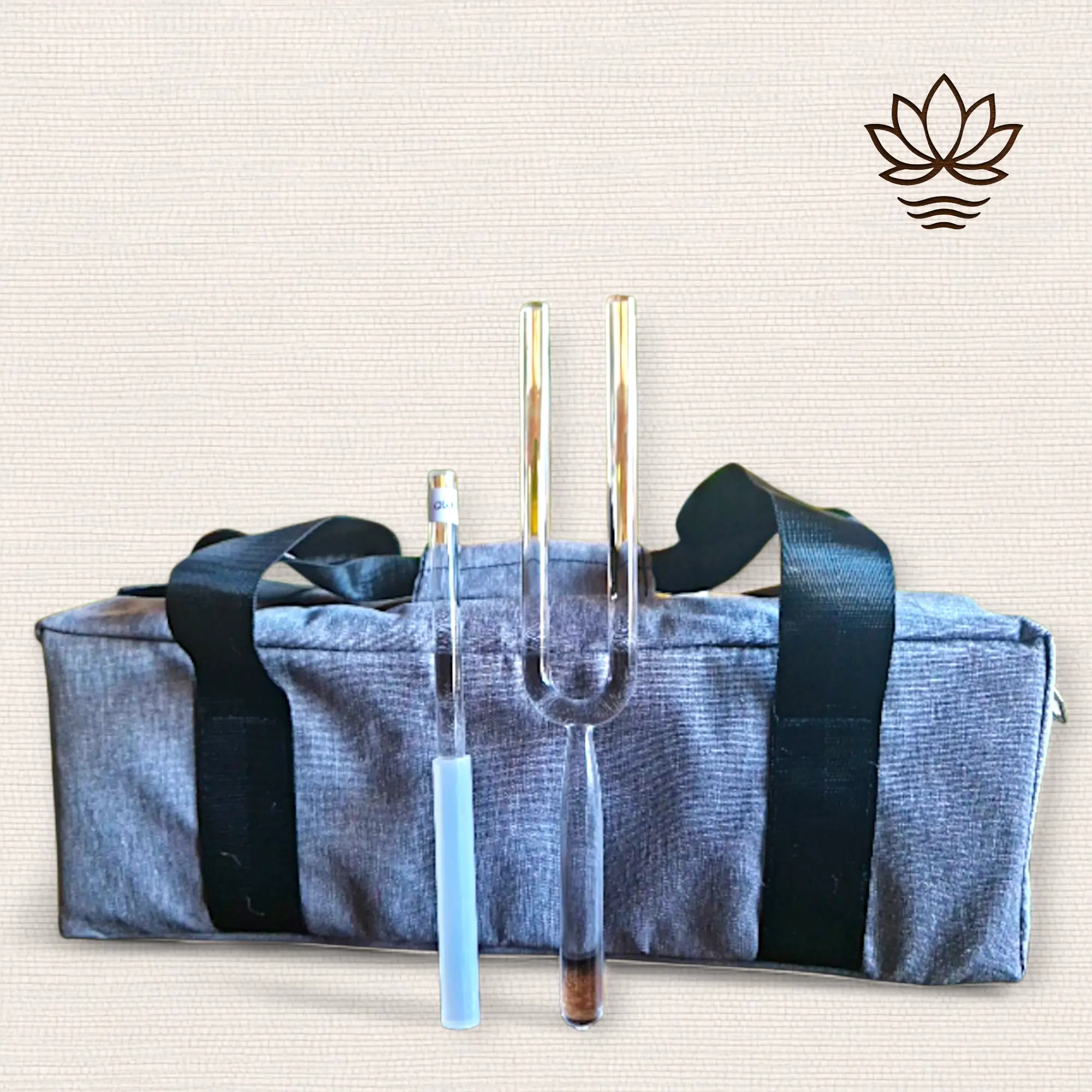 Tuning Fork Crystal with Carry Bag