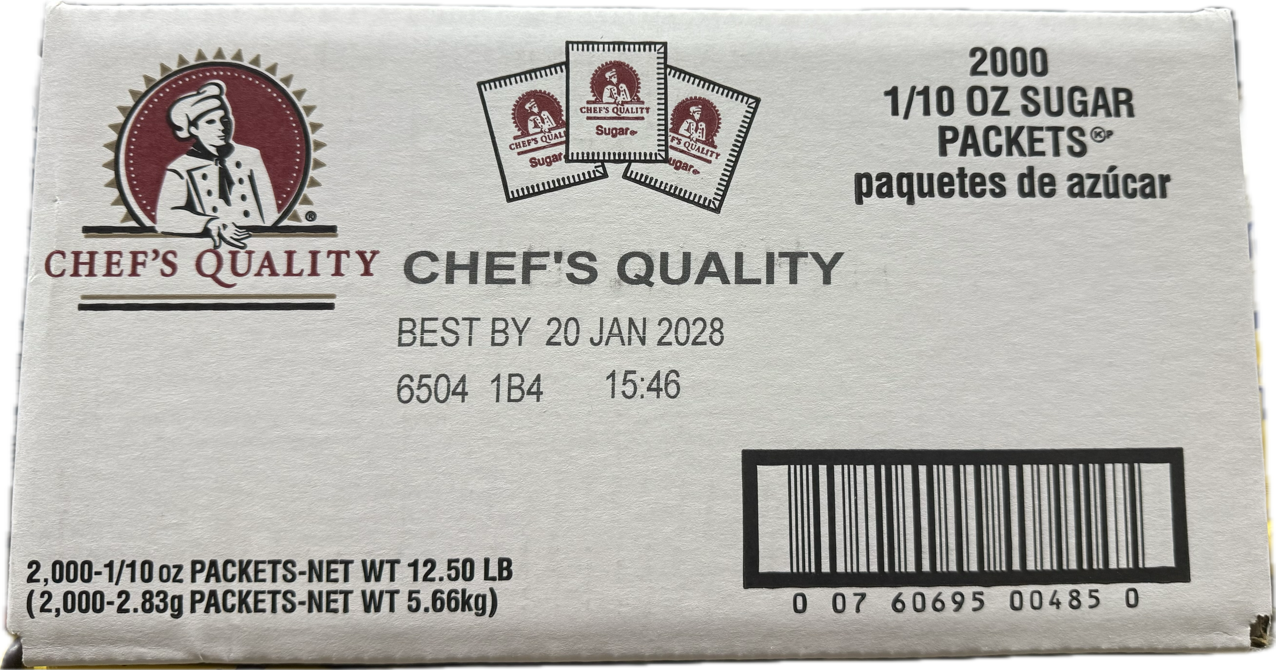Chef Quality Sugar Packets 2000ct