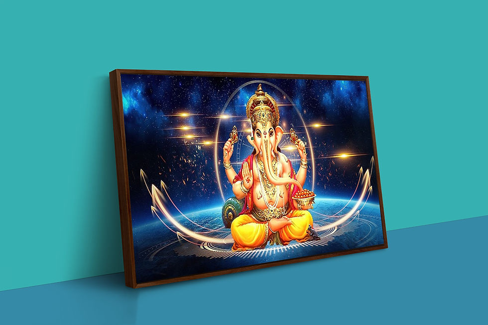 Thumbnail: Ganesha Wall Art in Floating Frame