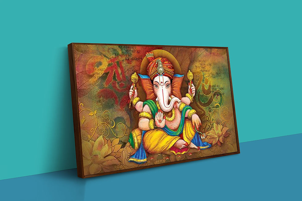 Thumbnail: Ganesha Wall Art in Floating Frame