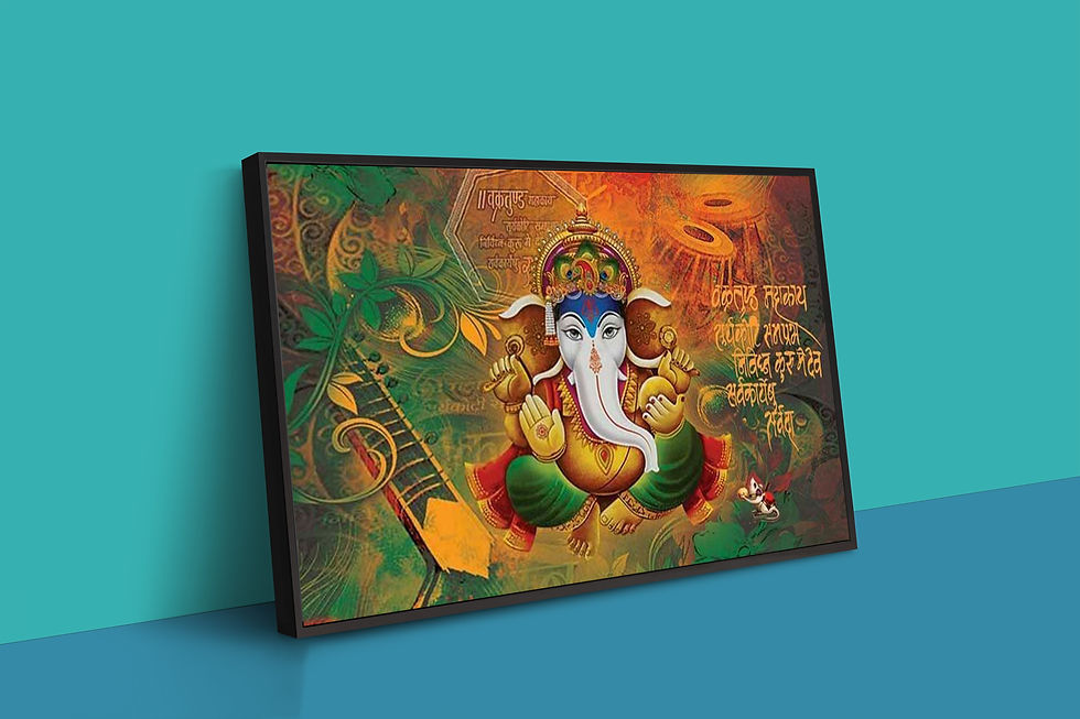 Thumbnail: Ganesha Wall Art in Floating Frame
