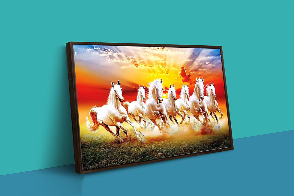Thumbnail: 7 Horses in Floating Frame