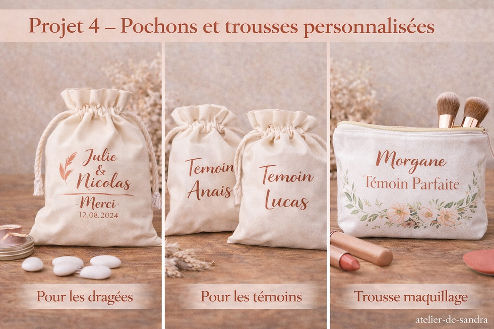 Pochons et trousses personnalisées