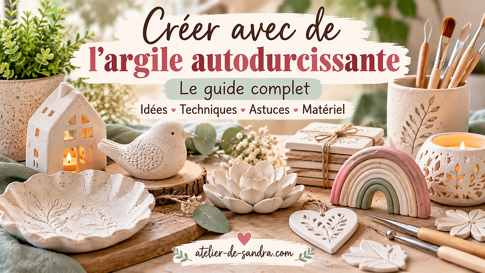 Argile autodurcissante : tuto, techniques & idées créatives