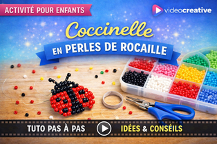 Coccinelle en perles de rocaille