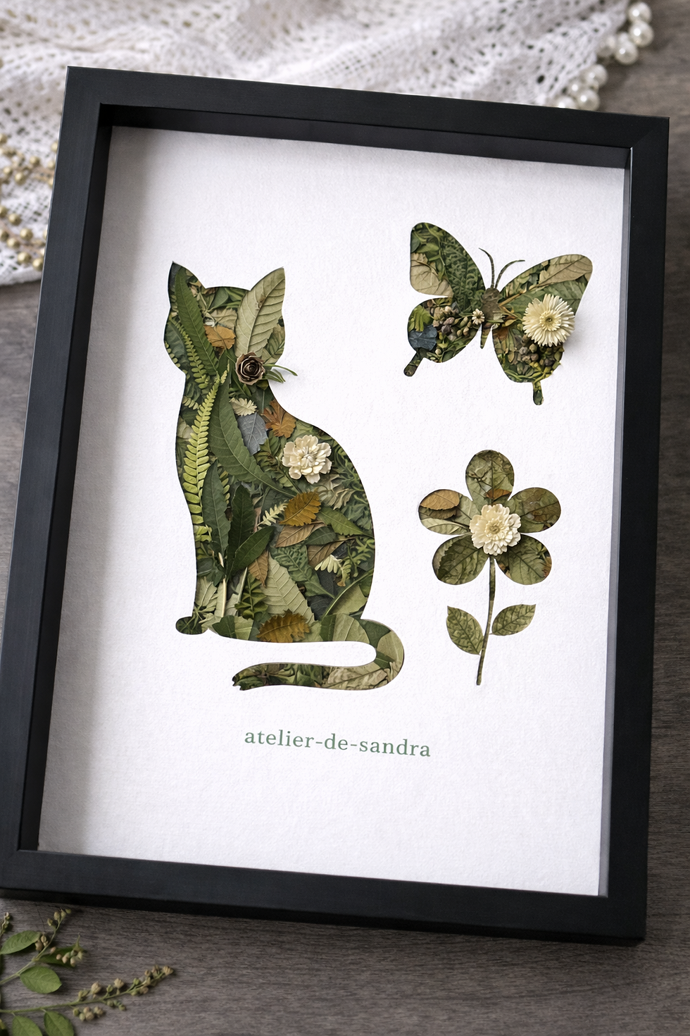 Collage nature en silhouettes