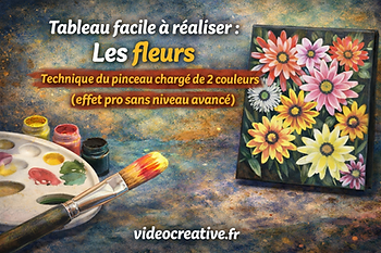 Tutoriel peinture acrylique : fleurs faciles