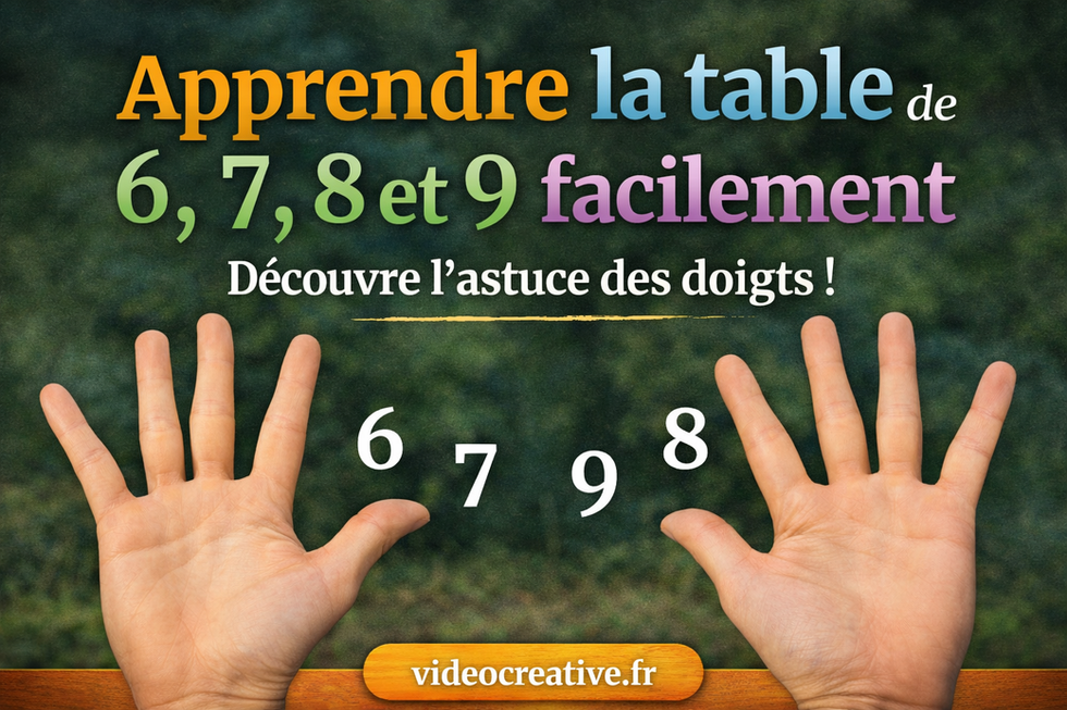 Apprendre la table de 6, 7, 8 et 9 