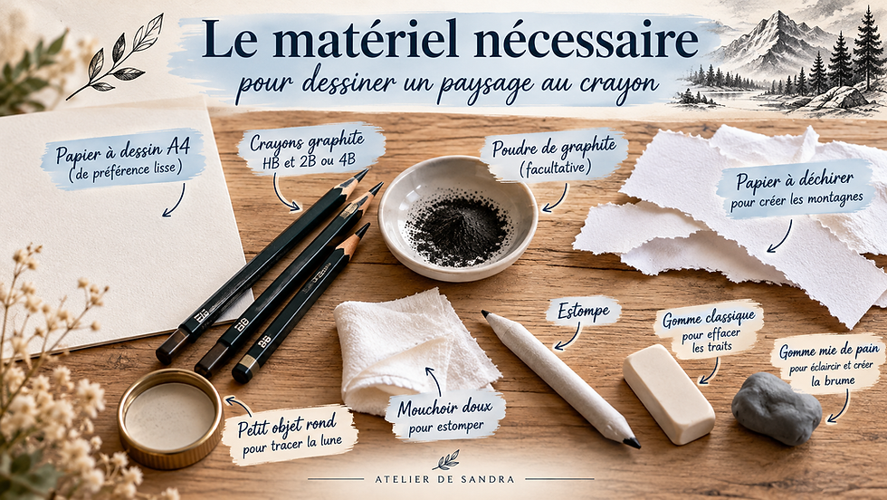 matériel pour dessiner